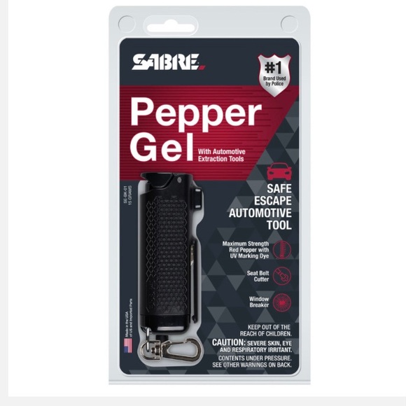 💜 Sabre Safe Escape 3-IN-1 Pepper Gel w/ Seat Belt Cutter & Window Breaker NWT - Picture 7 of 10